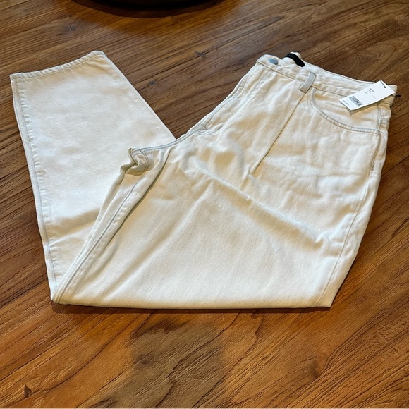 JBrand Womens Pleat Front Peg Vanish Bleached Wash Denim Jean Barrel Leg Cotton - Picture 6 of 14